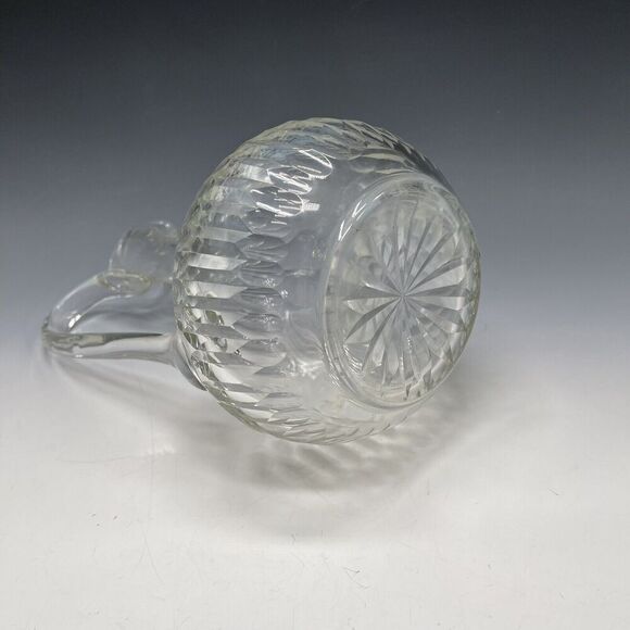 Vintage Glass Decanter‎ w/ Stopper Clear Diamond - Picture 12 of 16